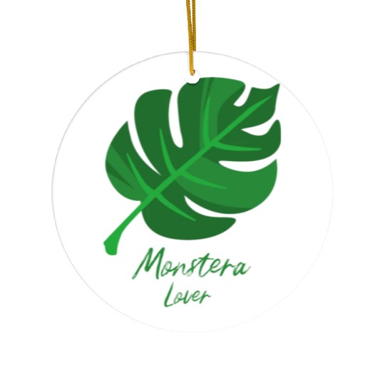 Monstera leaf Love plants green plants gift idea Ceramic Ornaments