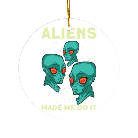 Alien Extraterrestrial Area 51 UFO Space Geek Gift Ceramic Ornaments
