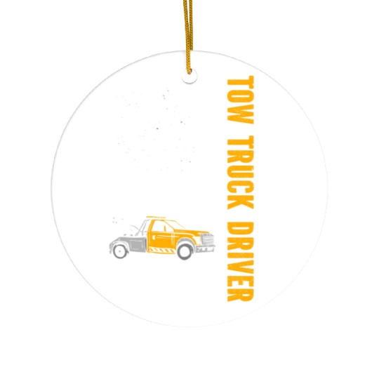 US Flag Tow Truck Driver Ceramic Ornaments