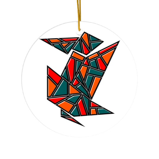 Abstract Stained Glass Ceramic Ornaments