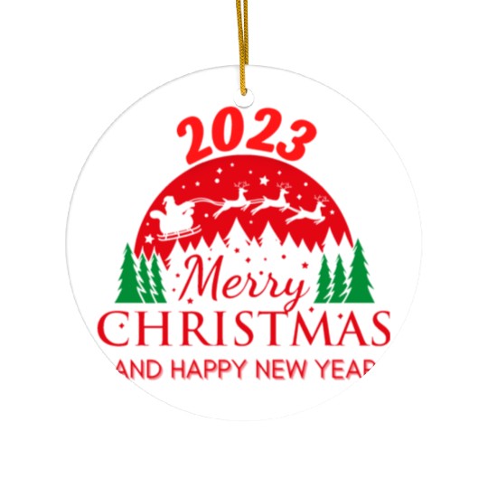 Merry Christmas 2023 Ceramic Ornaments