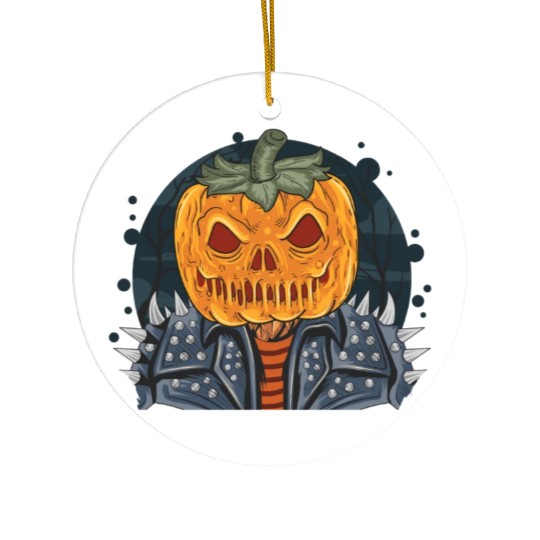 Spooky Jack-o'-lantern Ceramic Ornaments