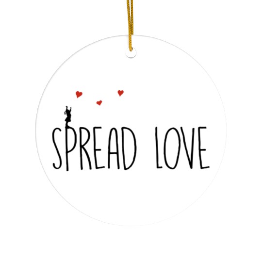 Spread Love Ceramic Ornaments