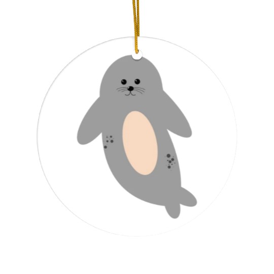 Cute seal Ceramic Ornaments