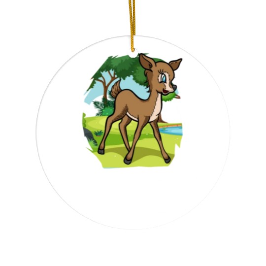 Christmas Santa's Reindeer Lazy Costume Vixen Ceramic Ornaments