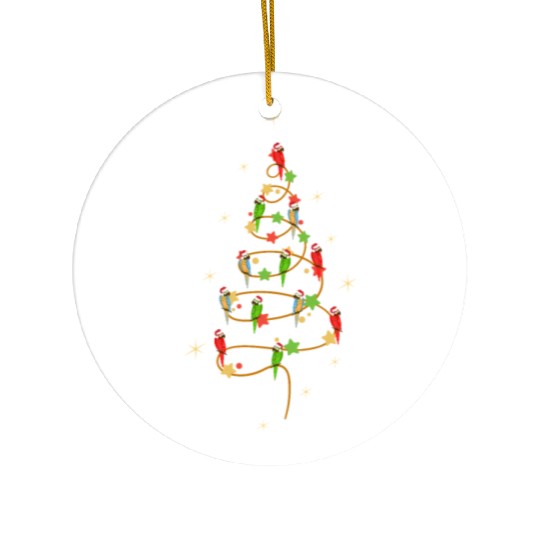MACAWS CHRISTMAS TREE FOR MACAW AND PARROT LOVERS Ceramic Ornaments