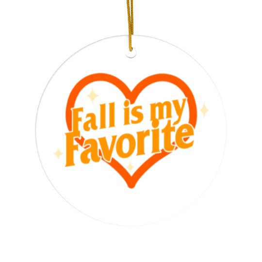 Halloween Theme Fall Is My Favorite Heart Coffee Ceramic Ornaments