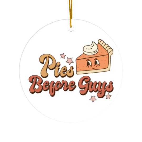 Thanksgiving Pies before guys retro vintage Ceramic Ornaments