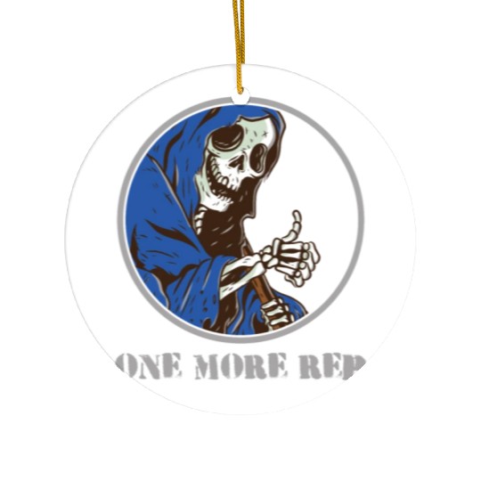 Grim Reaper Weightlifting Gym Workout Humor Ceramic Ornaments