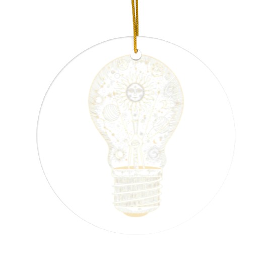 Astronomy Universe Planets Light Bulb Ceramic Ornaments