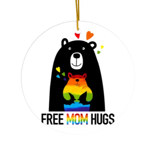Bear free mom hugs Ceramic Ornaments