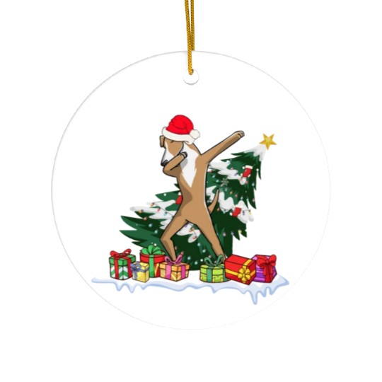 Great Dane Christmas Dabbing Santa Xmas Pajama Ceramic Ornaments