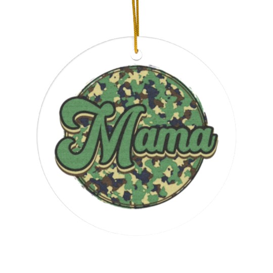 Camo Mama Ceramic Ornaments, Camo sublimation design,