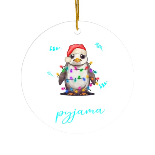 Winter Christmas Pyjama Penguin Ceramic Ornaments