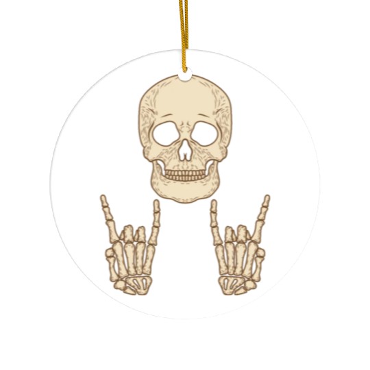 Skull Head Face Party Halloween Design Ceramic Ornaments