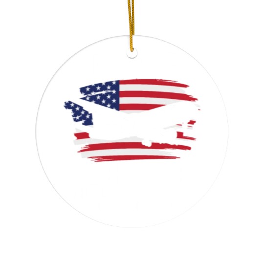 Aircraft Mechanic Us Flag Ceramic Ornaments