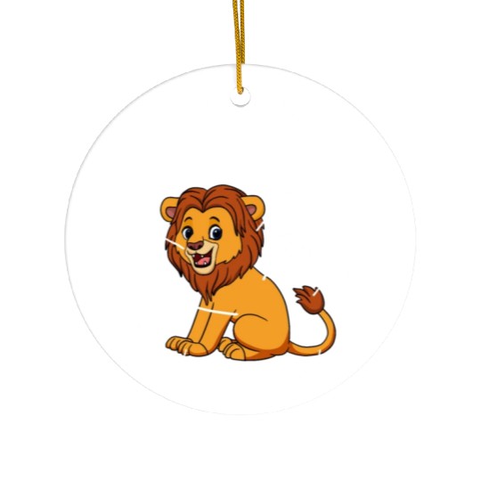 Anatomy Of A Lion Ceramic Ornaments