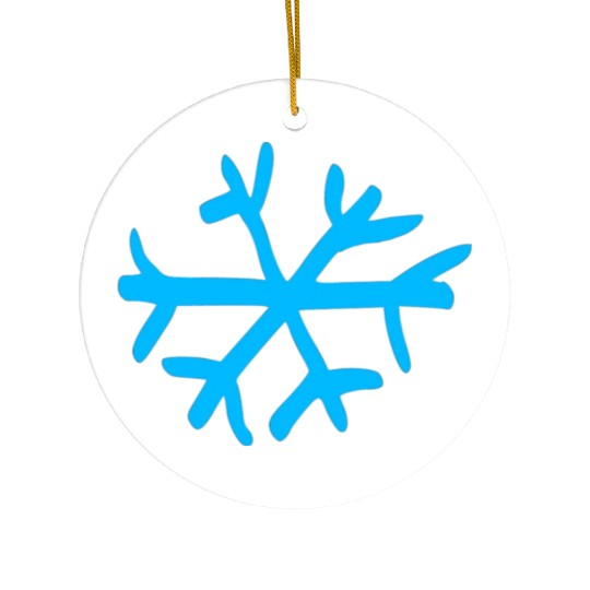 Blue Snowflake Ceramic Ornaments
