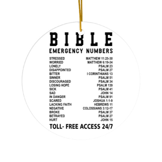 Bible Emergency Number Funny Phone Call Gift Ceramic Ornaments