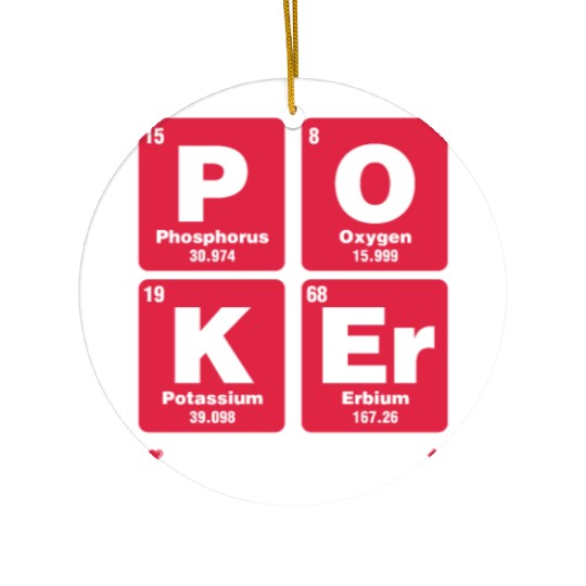 Poker It's Science Ceramic Ornaments