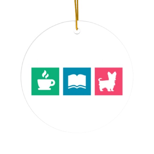 Coffee Books Yorkshire Terrier I'm A Simple Woman Ceramic Ornaments