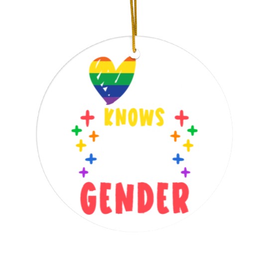 Love Knows No Gender Rainbow Pride Month Ceramic Ornaments