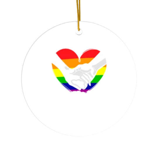 Engayged Rainbow Pride Month LGBTQ Gay Pride Ceramic Ornaments