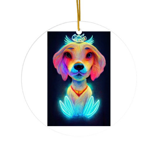 Angel Dog 032 Ceramic Ornaments