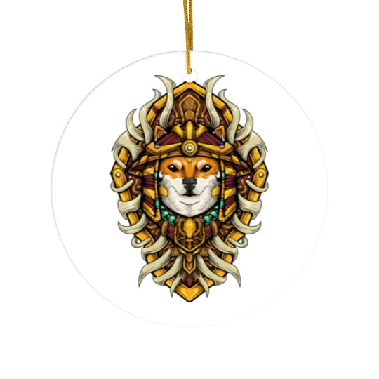 Shiba Inu Warrior Ceramic Ornaments