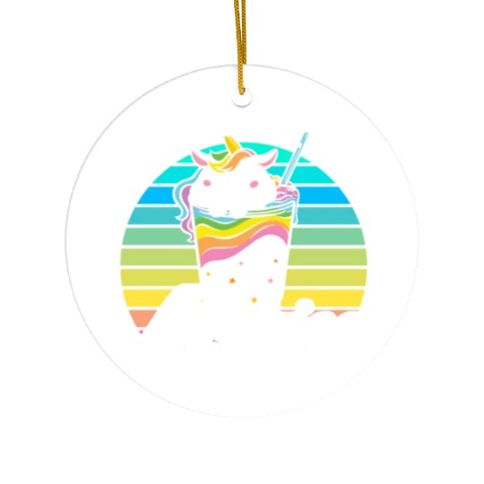 Pink Magical Unicorn Caffeine Coffee Lover Ceramic Ornaments