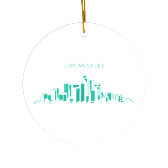 Los Angeles Neon Ceramic Ornaments