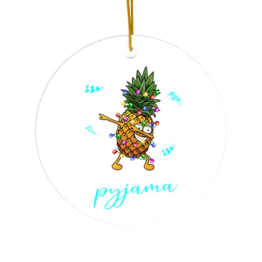 Winter Christmas Pyjama Pineapple Ceramic Ornaments