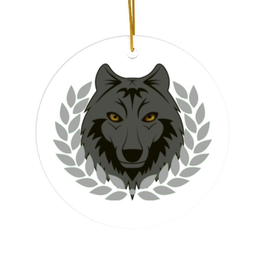 alpha wolf Ceramic Ornaments