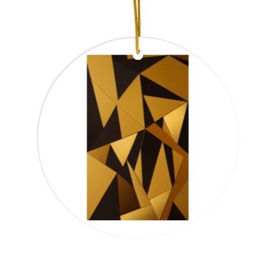 Black and Gold Minimalist Ceramic Ornaments