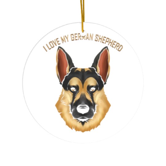Dog Lover - I Love My German Shepherd Ceramic Ornaments