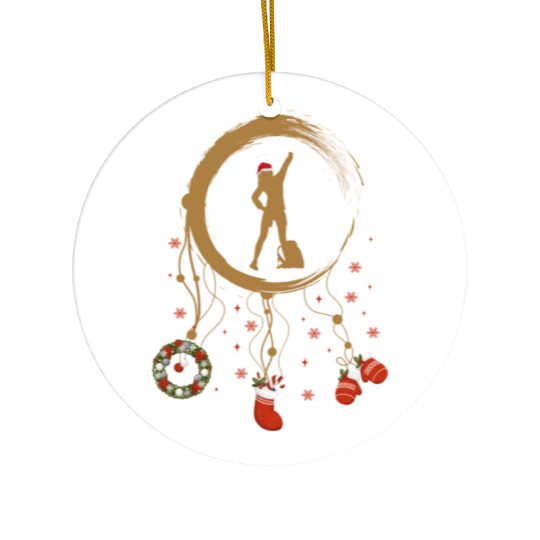 Winter dreamcatcher Christmas Hiking Ceramic Ornaments