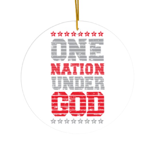 One Nation Under God USA American US America Ceramic Ornaments