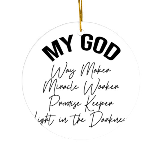 Way Maker (Black) Ceramic Ornaments