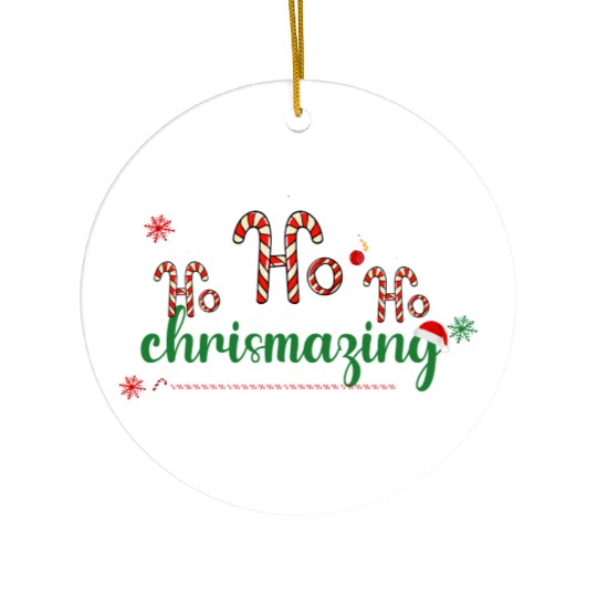 HO HO HO Ceramic Ornaments