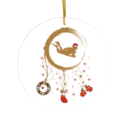 Winter dreamcatcher Christmas Bodyboard Ceramic Ornaments