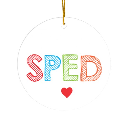 Team Sped Teacher Special Education Awareness Ceramic Ornaments