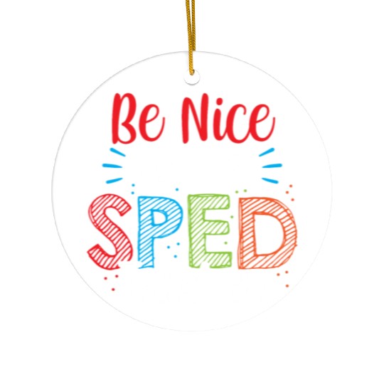 Be Nice To The Sped Teacher Special Education Cute Ceramic Ornaments
