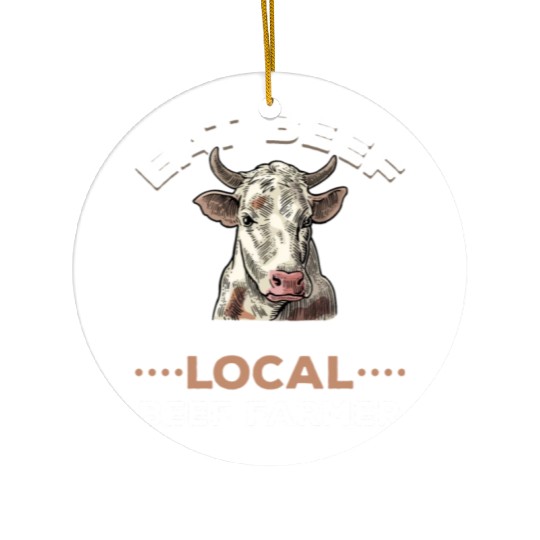 Cattle Farming Cow Agriculture Beef Lover Ceramic Ornaments