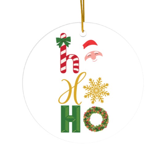 Ho Ho Ho Christmas icons Ceramic Ornaments