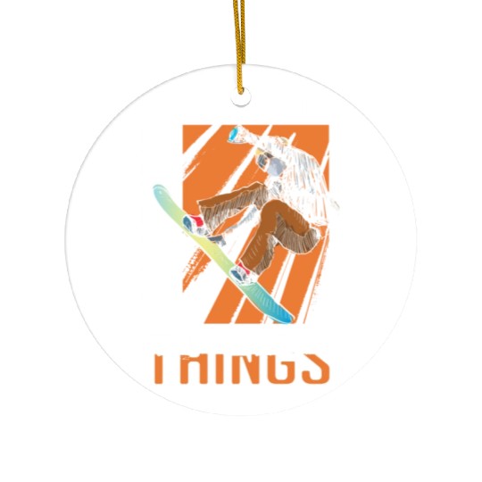 Snowboarding Vacation Freestyle Ceramic Ornaments