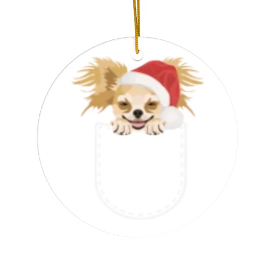 Chihuahua Merry Christmas Ceramic Ornaments