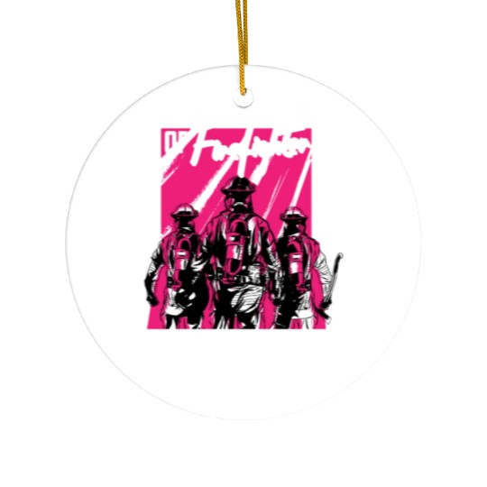 Firefighter Thin Red Line Sisterhood Ceramic Ornaments