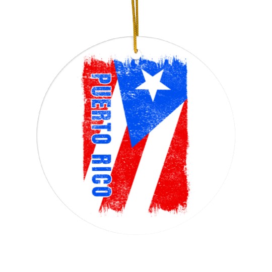 Puerto Rico flag Ceramic Ornaments