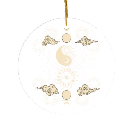 Astrology Magic Boho Tarot Card Ceramic Ornaments