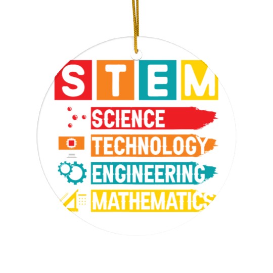 STEM Science Technology Engineering Mathematics Ceramic Ornaments